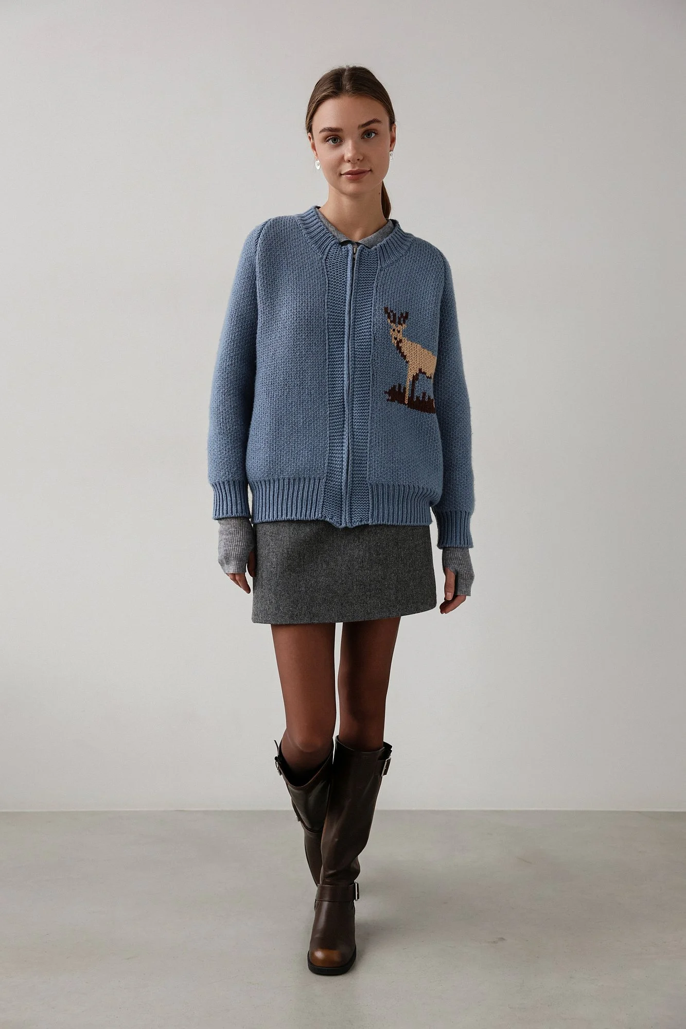 Кардиган (onesize (42-46RU), пыльно-синий). Избражение № 2