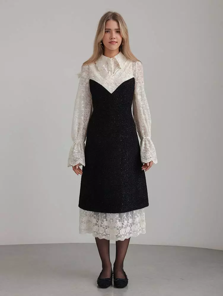 Платье (L (46RU), чёрный). Изображение № 1