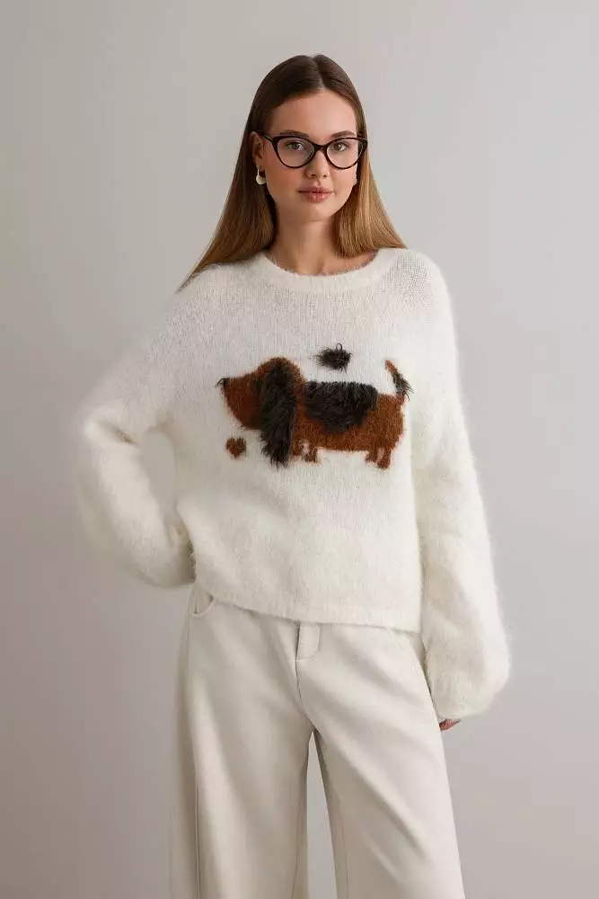 Свитер (onesize (42-46RU), молочный). Изображение № 1