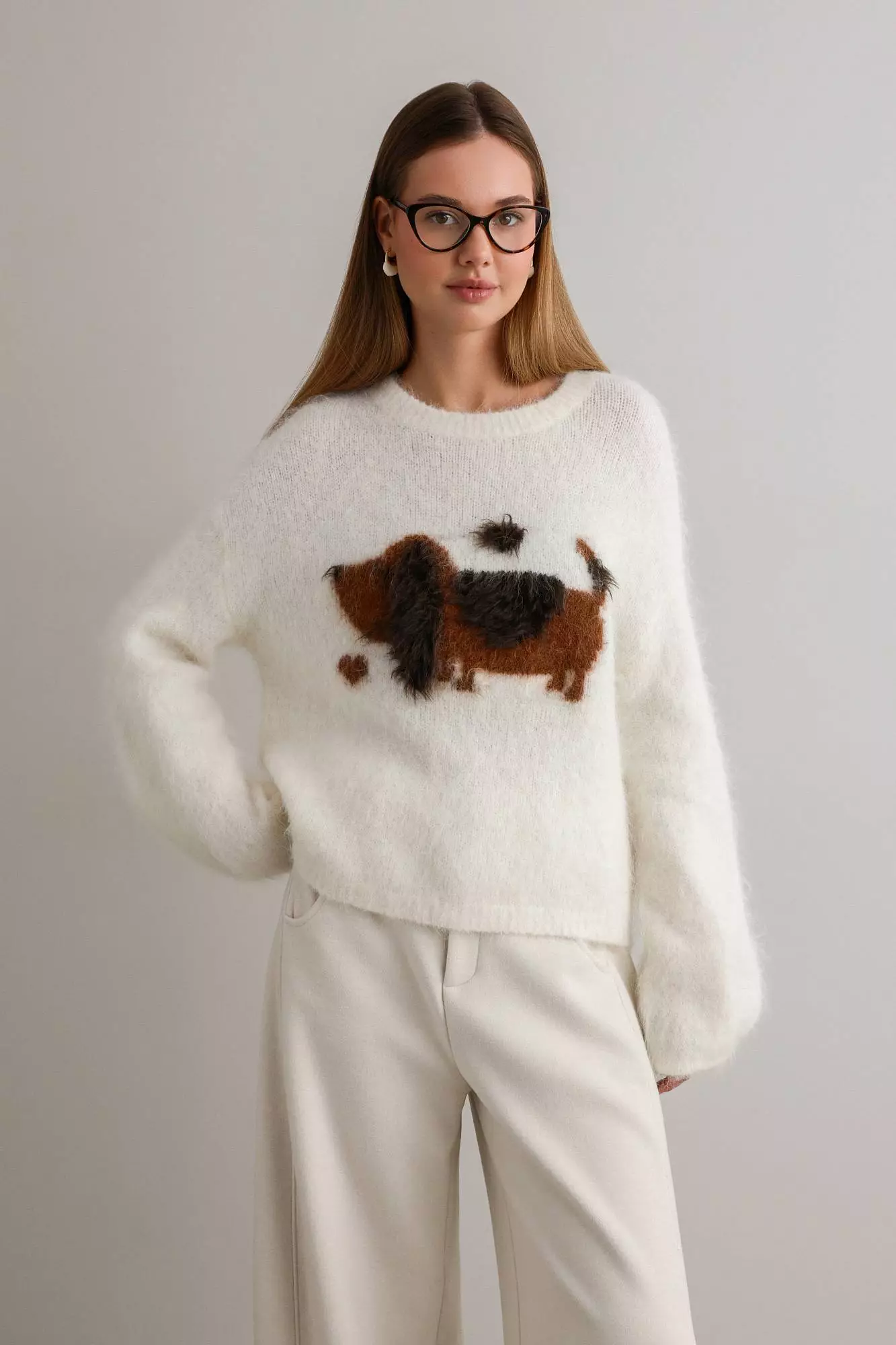 Свитер (onesize (42-46RU), молочный). Избражение № 1