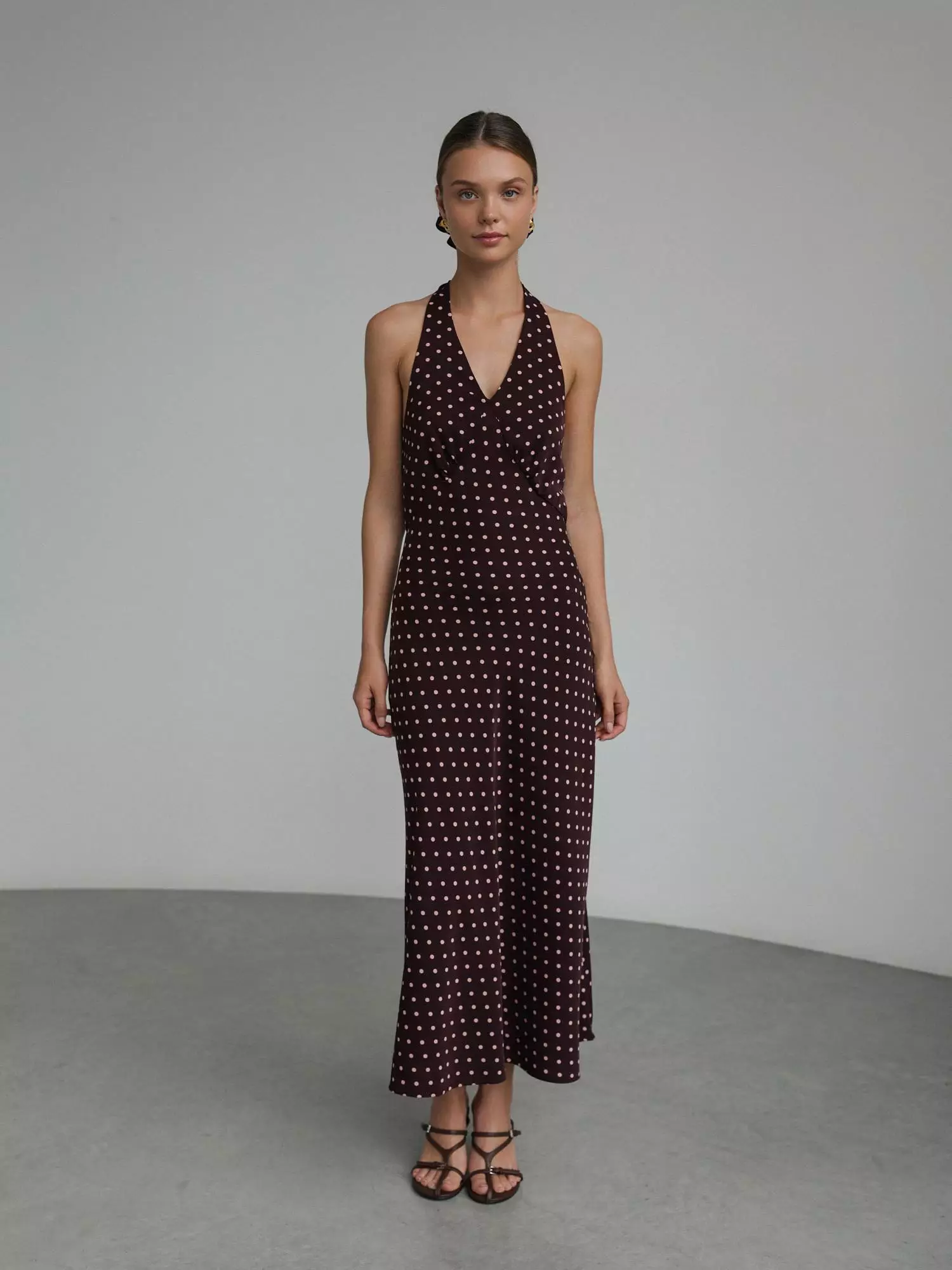 Платье (L (46RU), бордово-коричневый). Избражение № 1