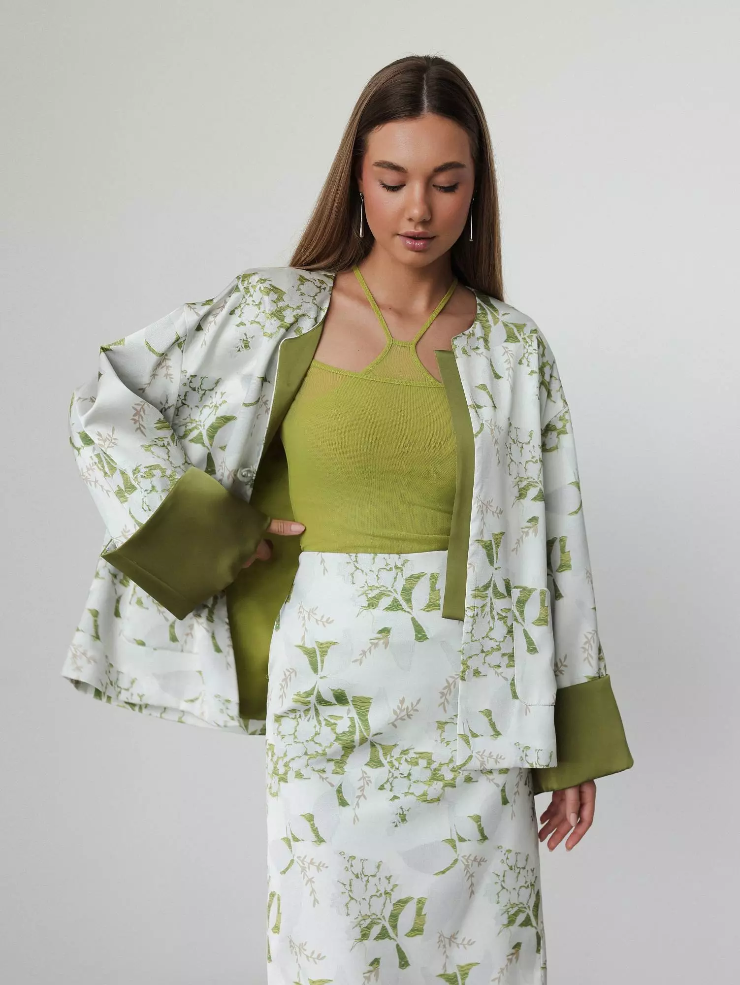 Юбка  (S (42RU), серая олива). Избражение № 2