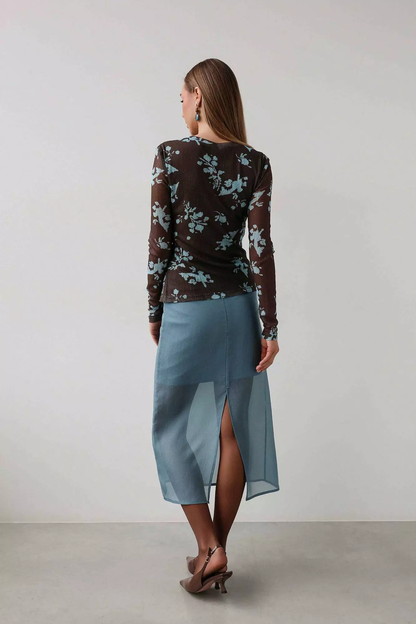 Лонгслив (S (42RU), коричневый). Избражение № 2