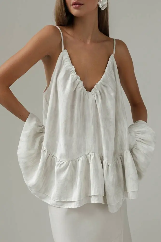 Топ (onesize (42-46RU), светло-серый). Изображение № 1