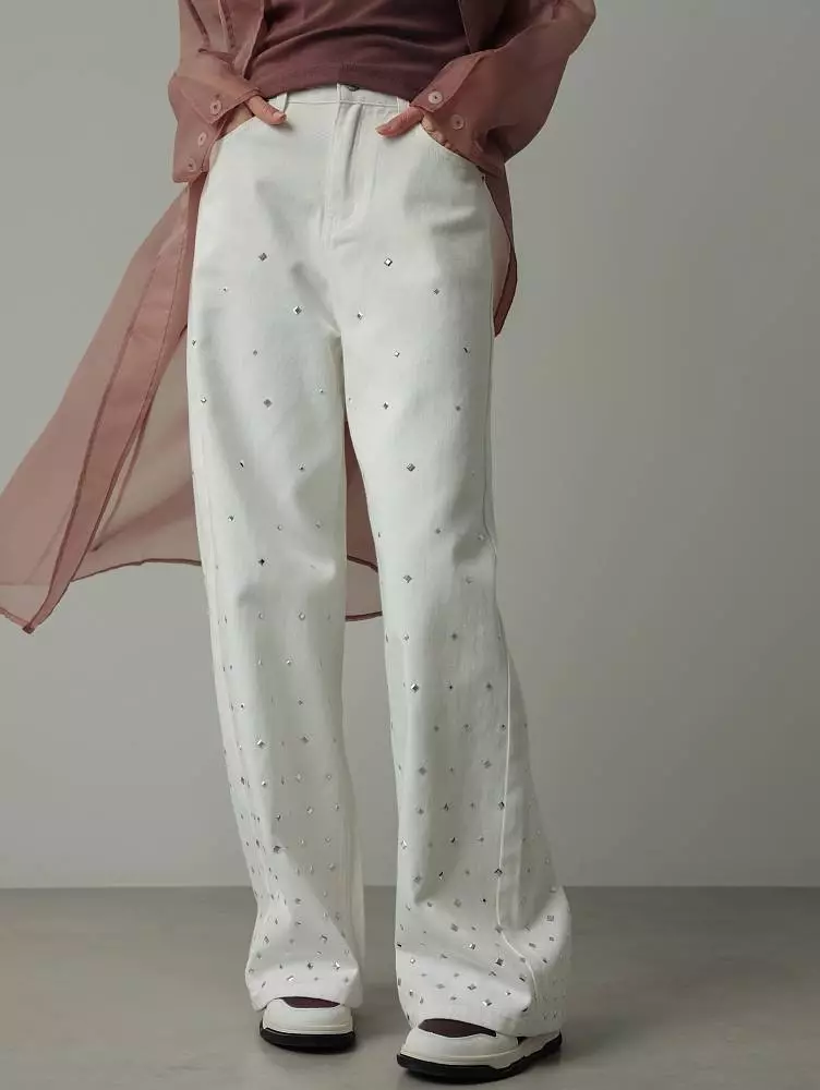 Джинсы (S (42), белый). Изображение № 2