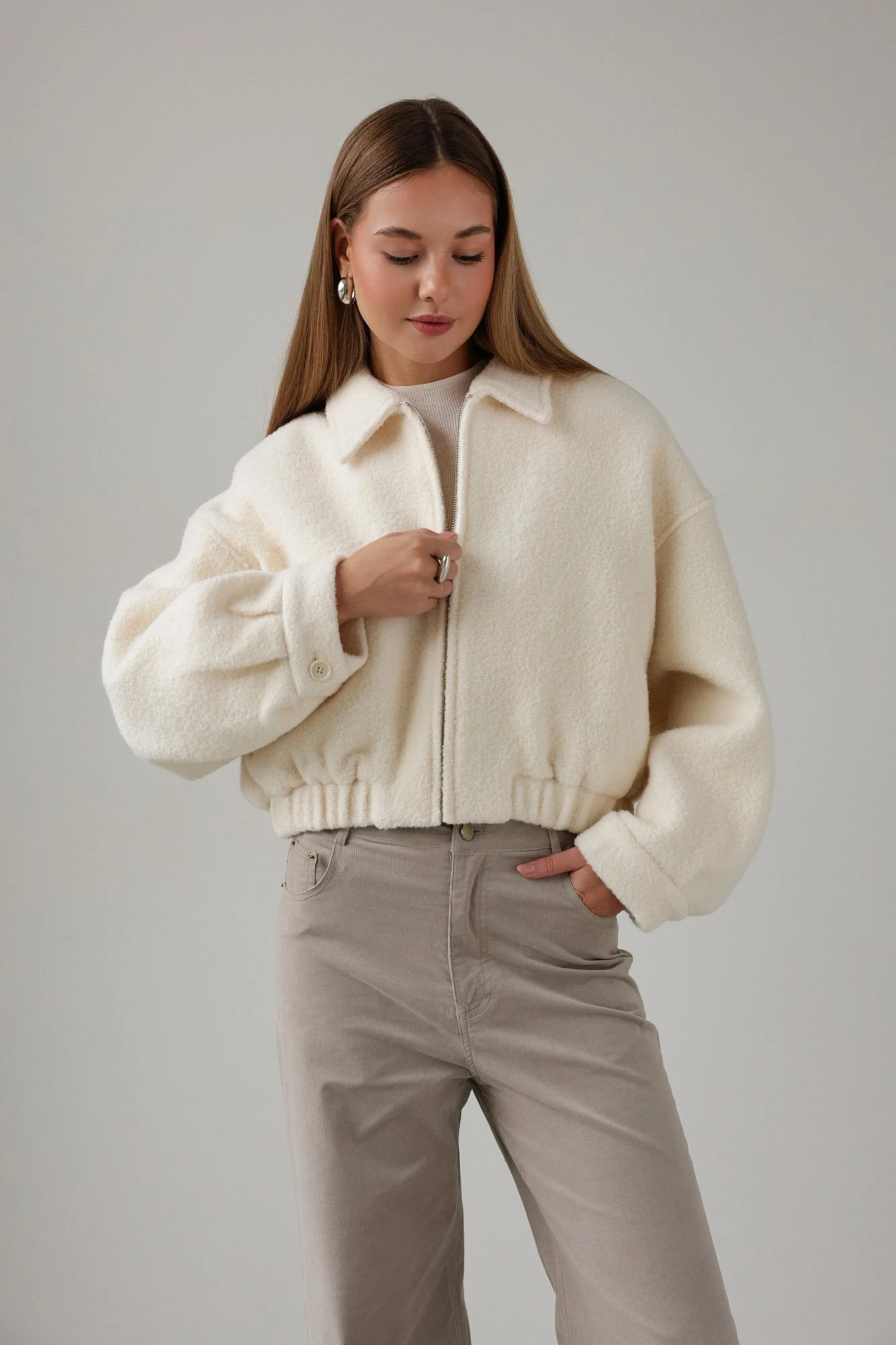 Куртка (S (42RU), светло-бежевый). Избражение № 1