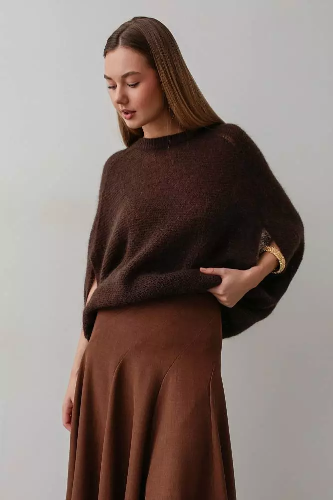 Свитер (onesize (42-46RU), коричневый). Изображение № 2