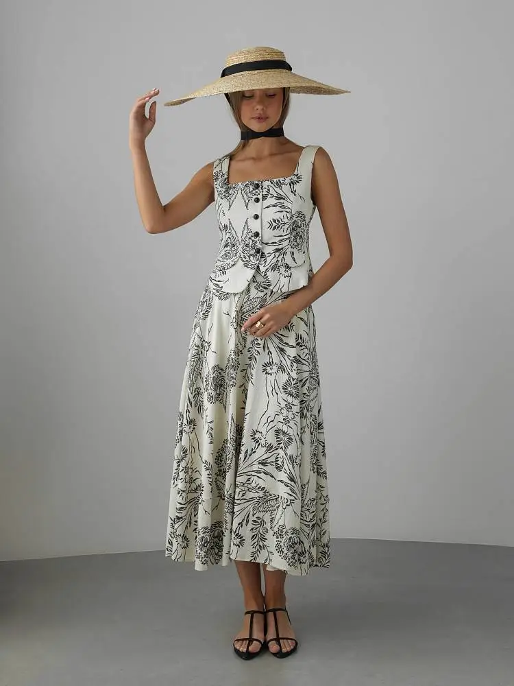 Костюм: юбка и жилет (L (46RU), чёрный). Изображение № 1