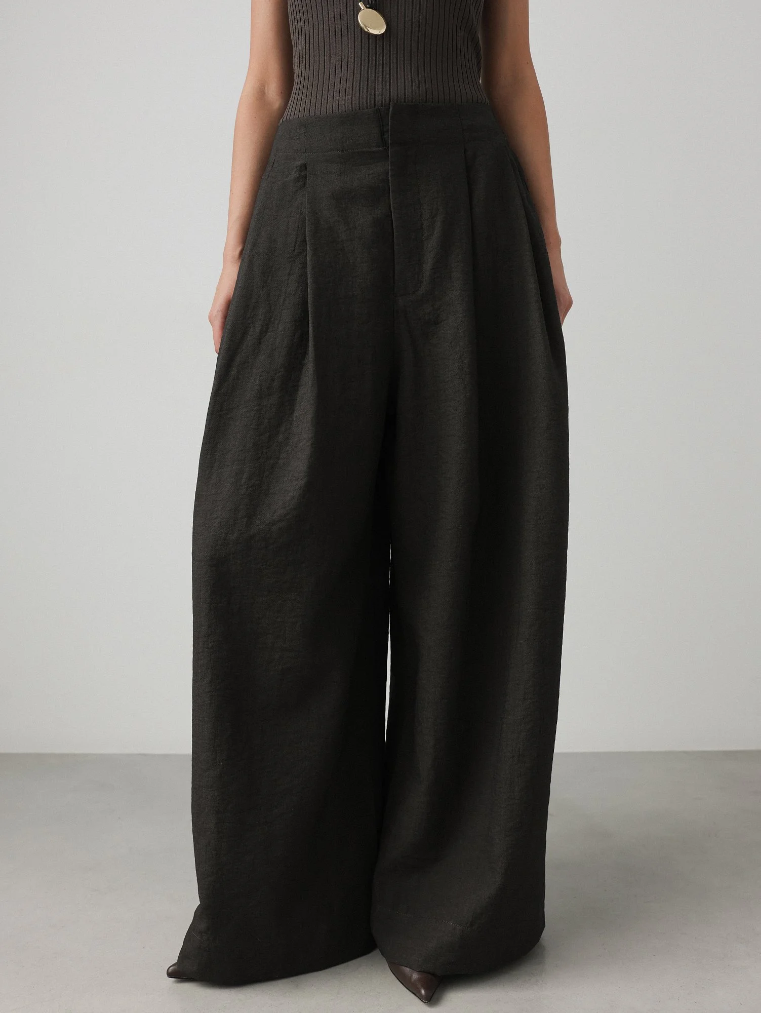 Брюки (L (46RU), тёмно-коричневый). Избражение № 3