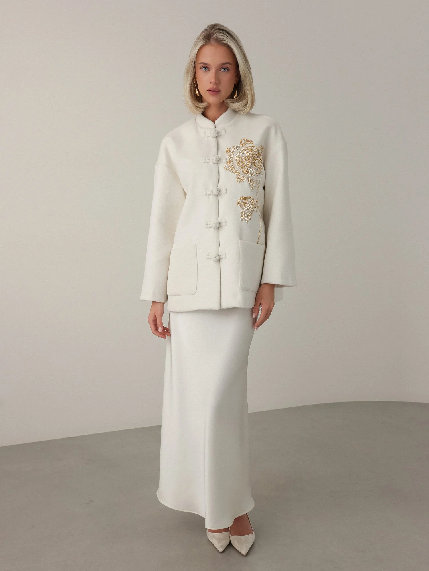 Пальто (M (44RU), белый). Избражение № 2