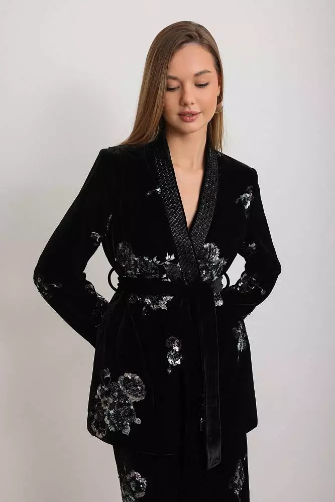 Жакет (M (44RU), чёрный). Изображение № 1