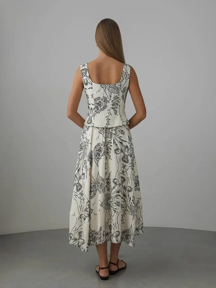 Костюм: юбка и жилет (L (46RU), чёрный). Изображение № 5