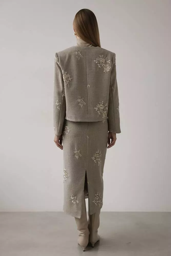 Жакет (S (42RU), бежевый). Изображение № 5