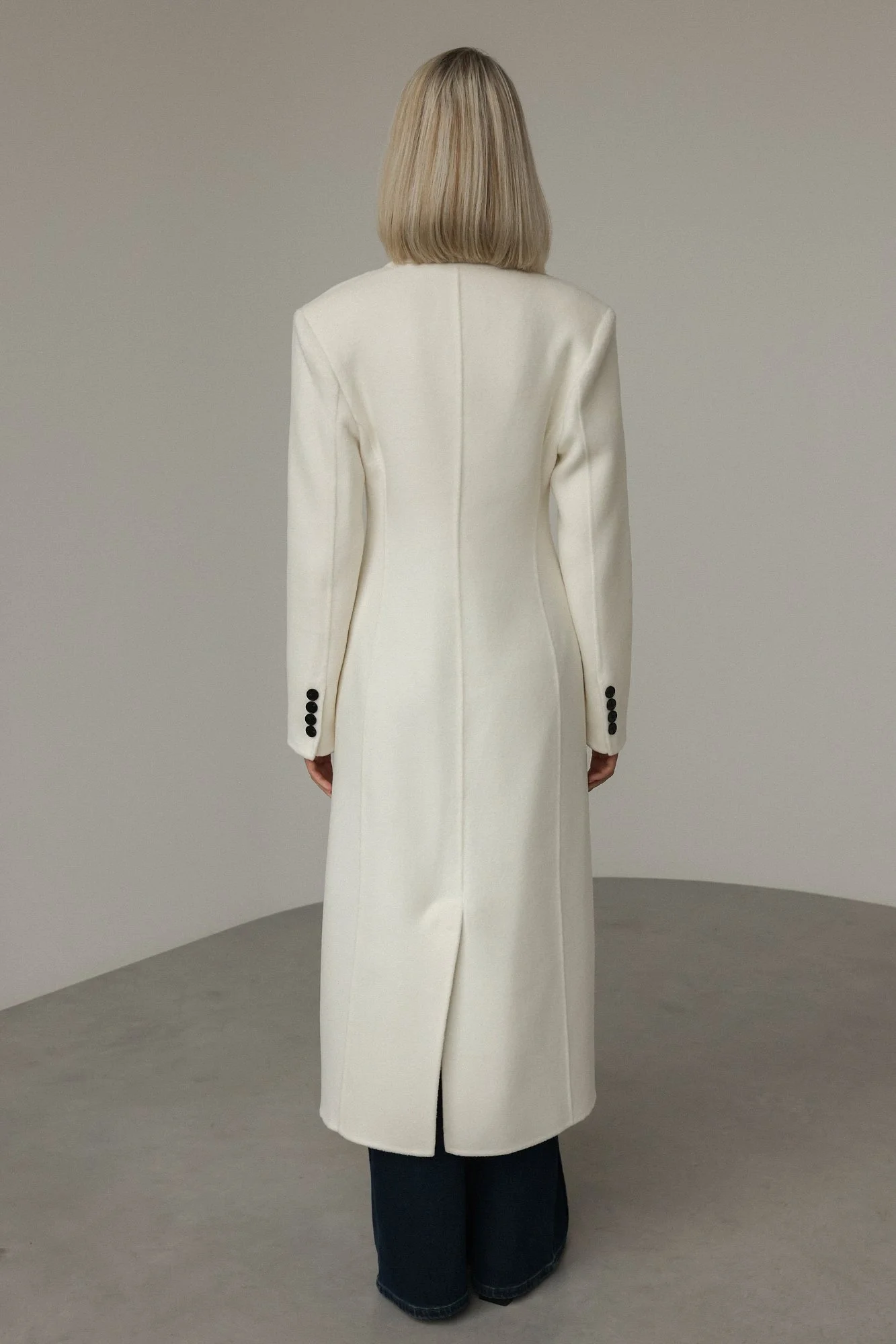 Пальто (M (44RU), молочный). Избражение № 6