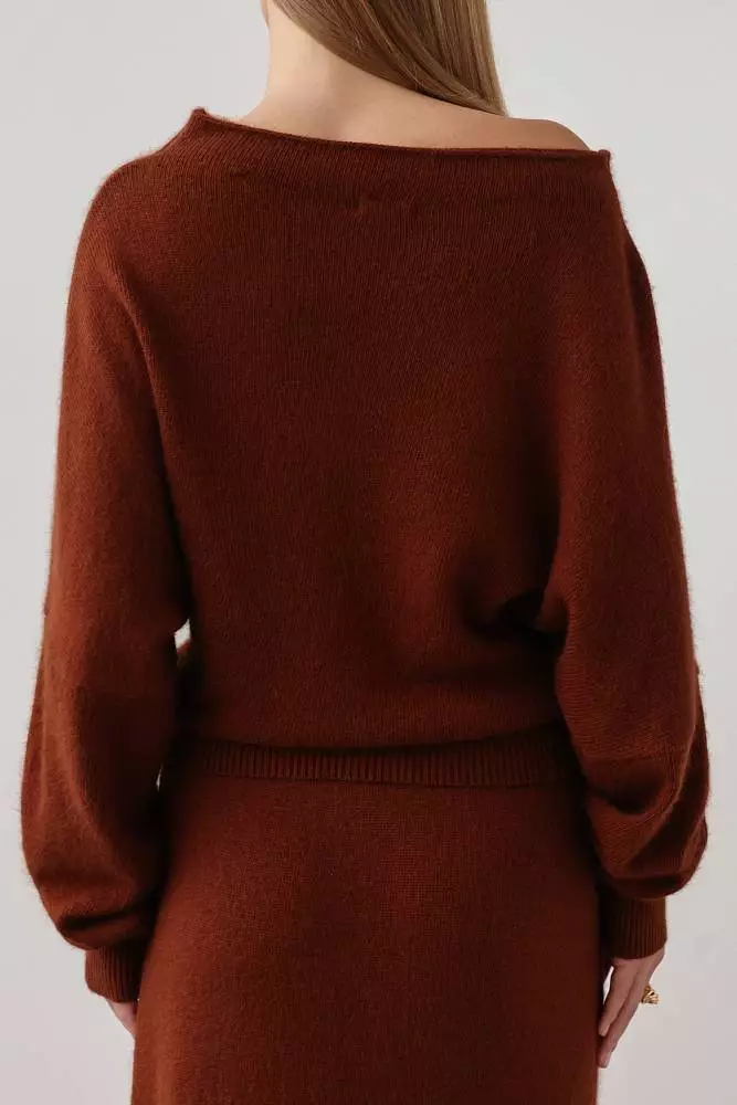 Свитер (onesize (42-46RU), коричневый). Изображение № 6