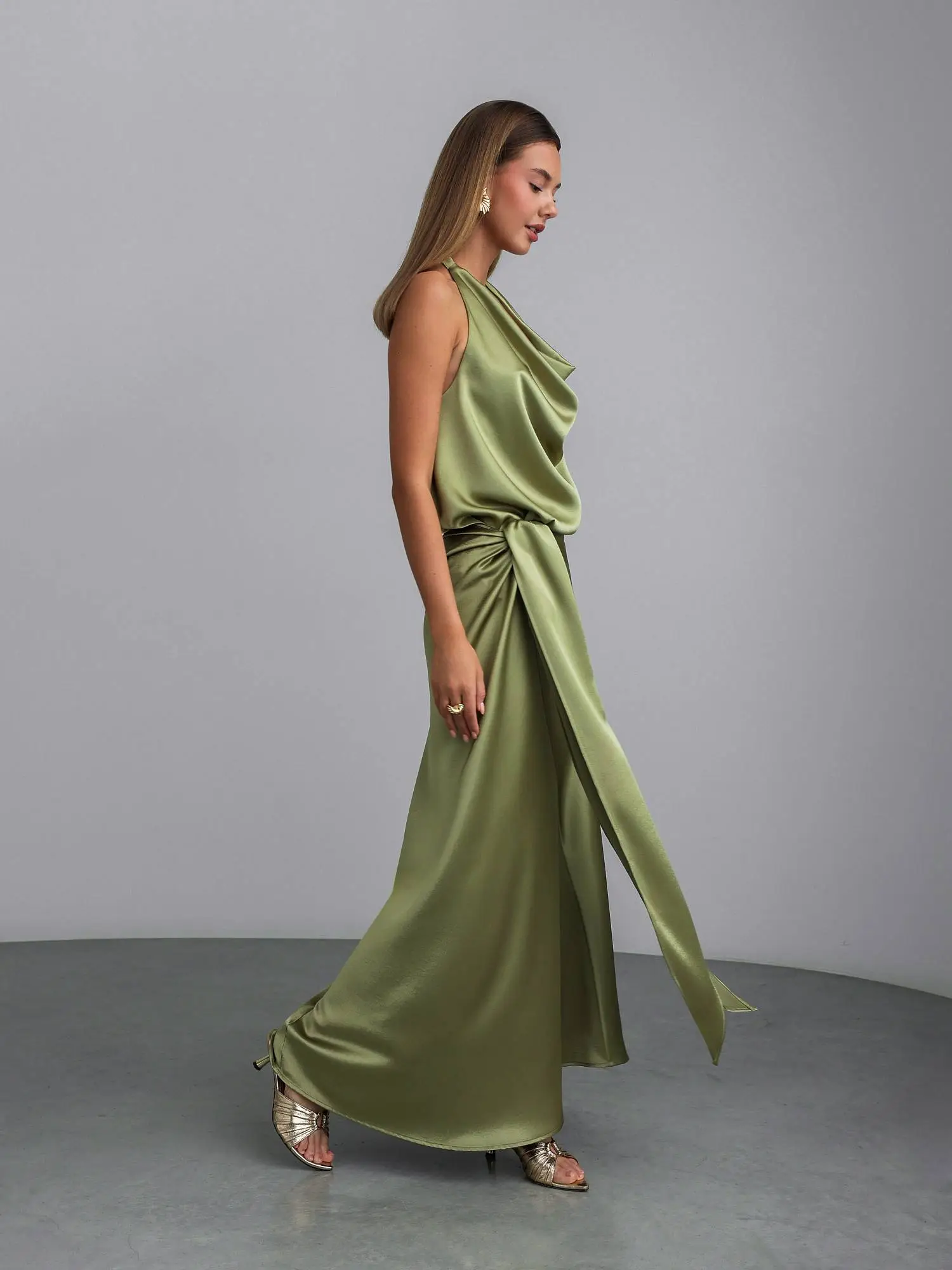 Юбка (S (42RU), оливковый). Избражение № 3