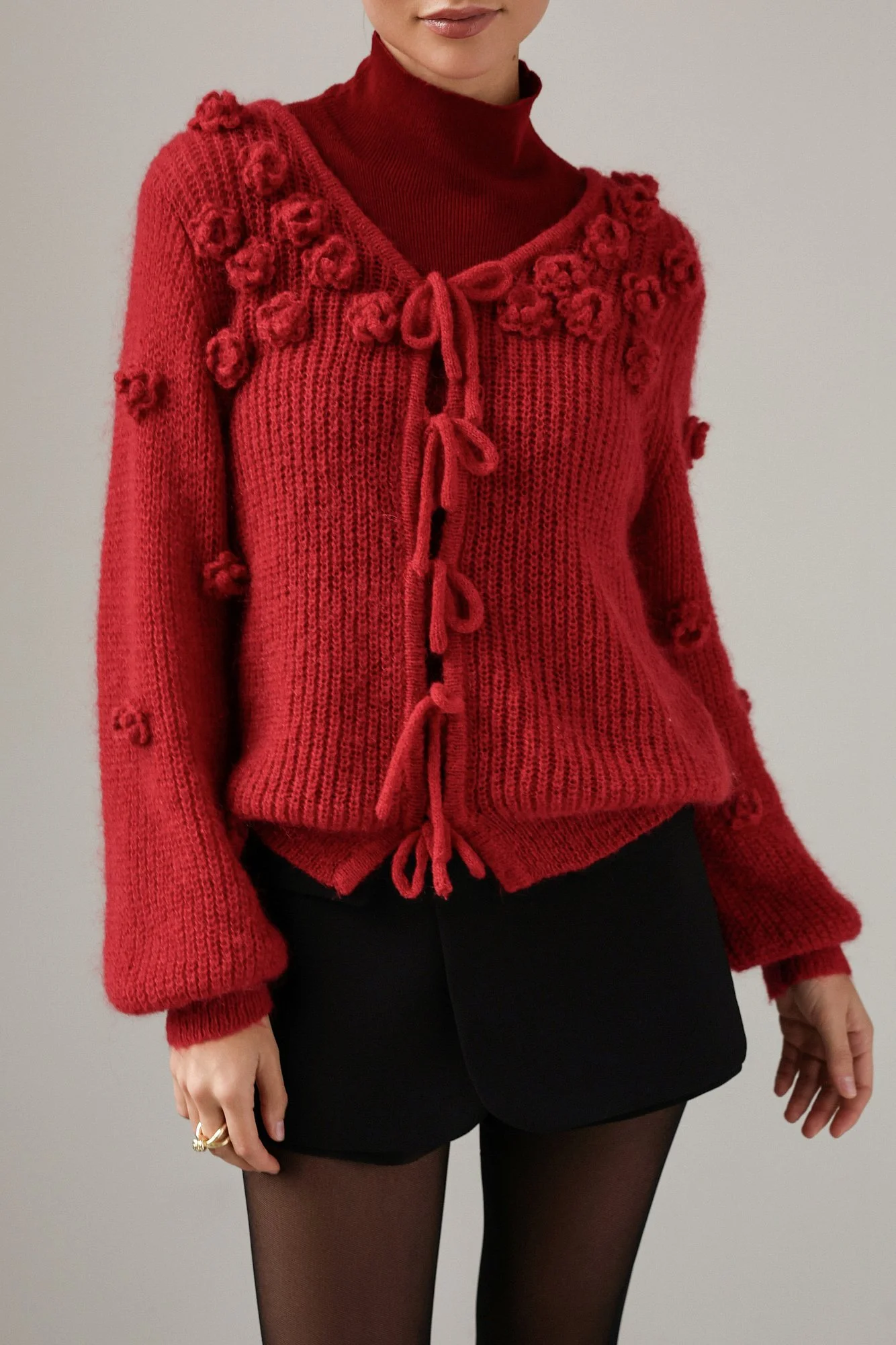 Кардиган (onesize (42-46RU), красный). Избражение № 3