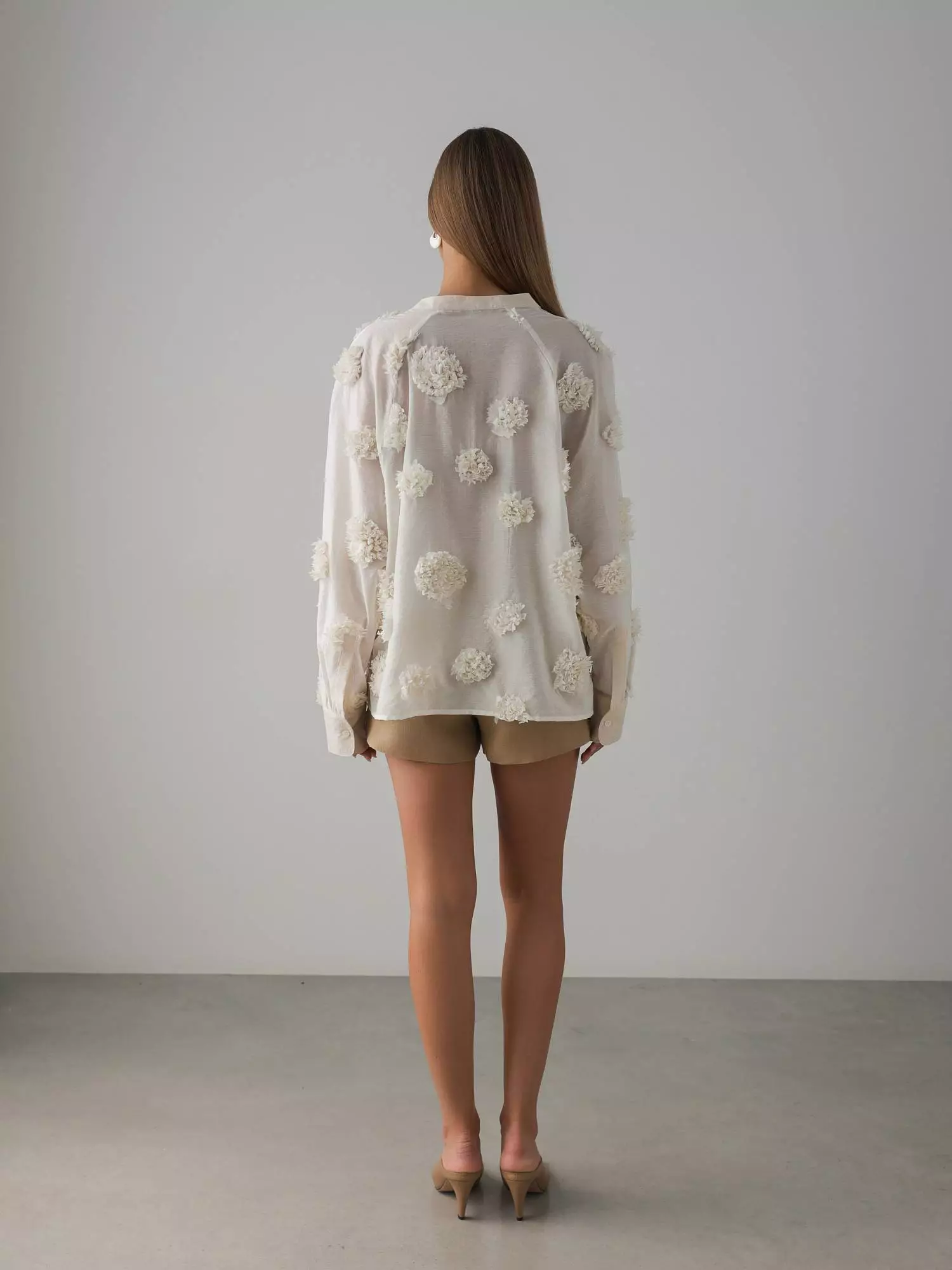 Блузка (onesize (42-46RU), светло-бежевый). Избражение № 5