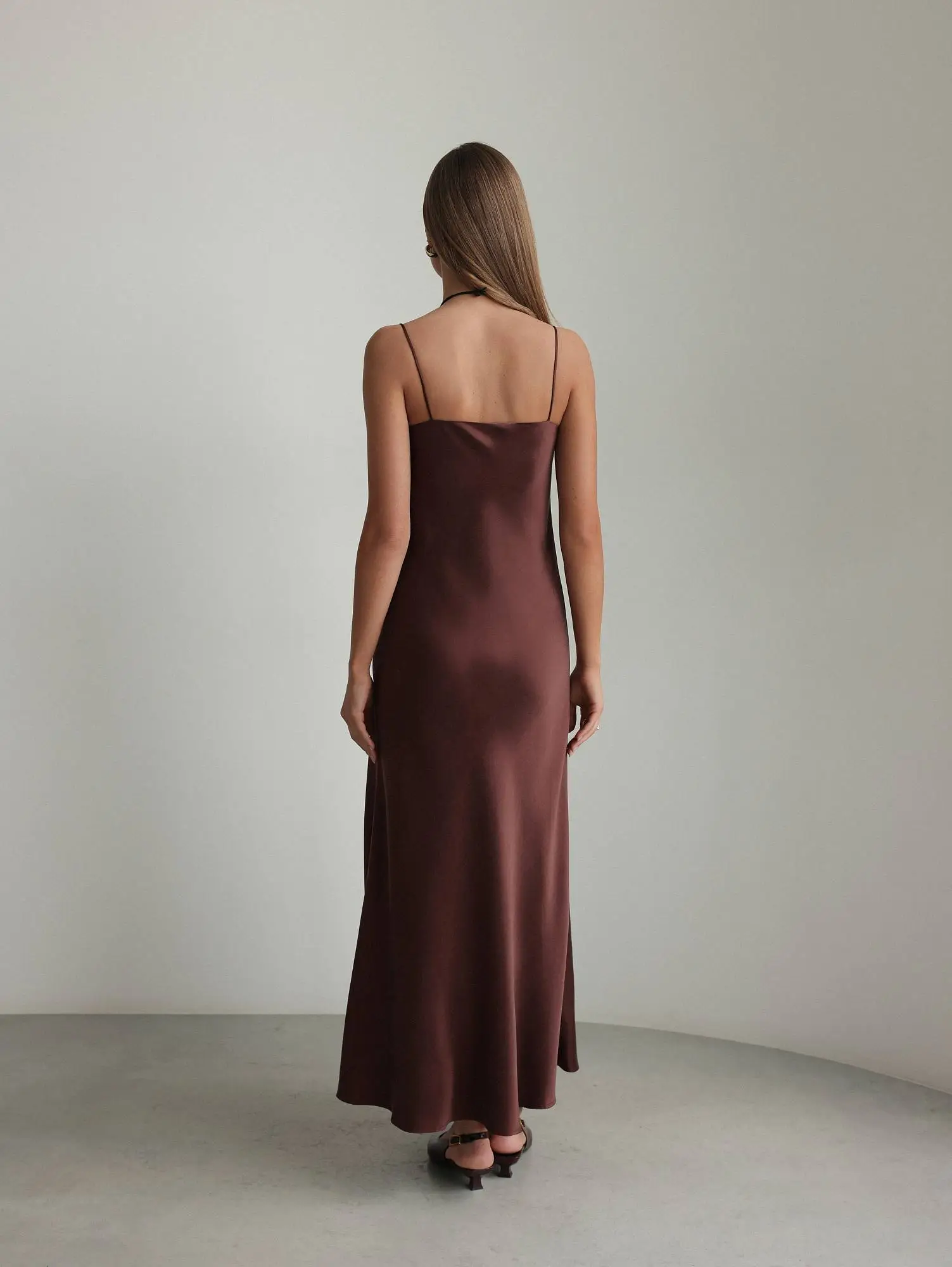 Платье  (M (44RU), красно-коричневый). Избражение № 5