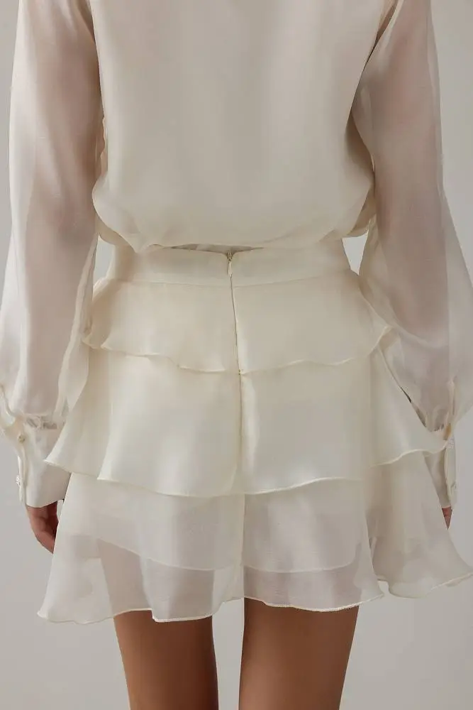 Костюм: блуза и юбка (M (44RU), сливочный). Изображение № 7