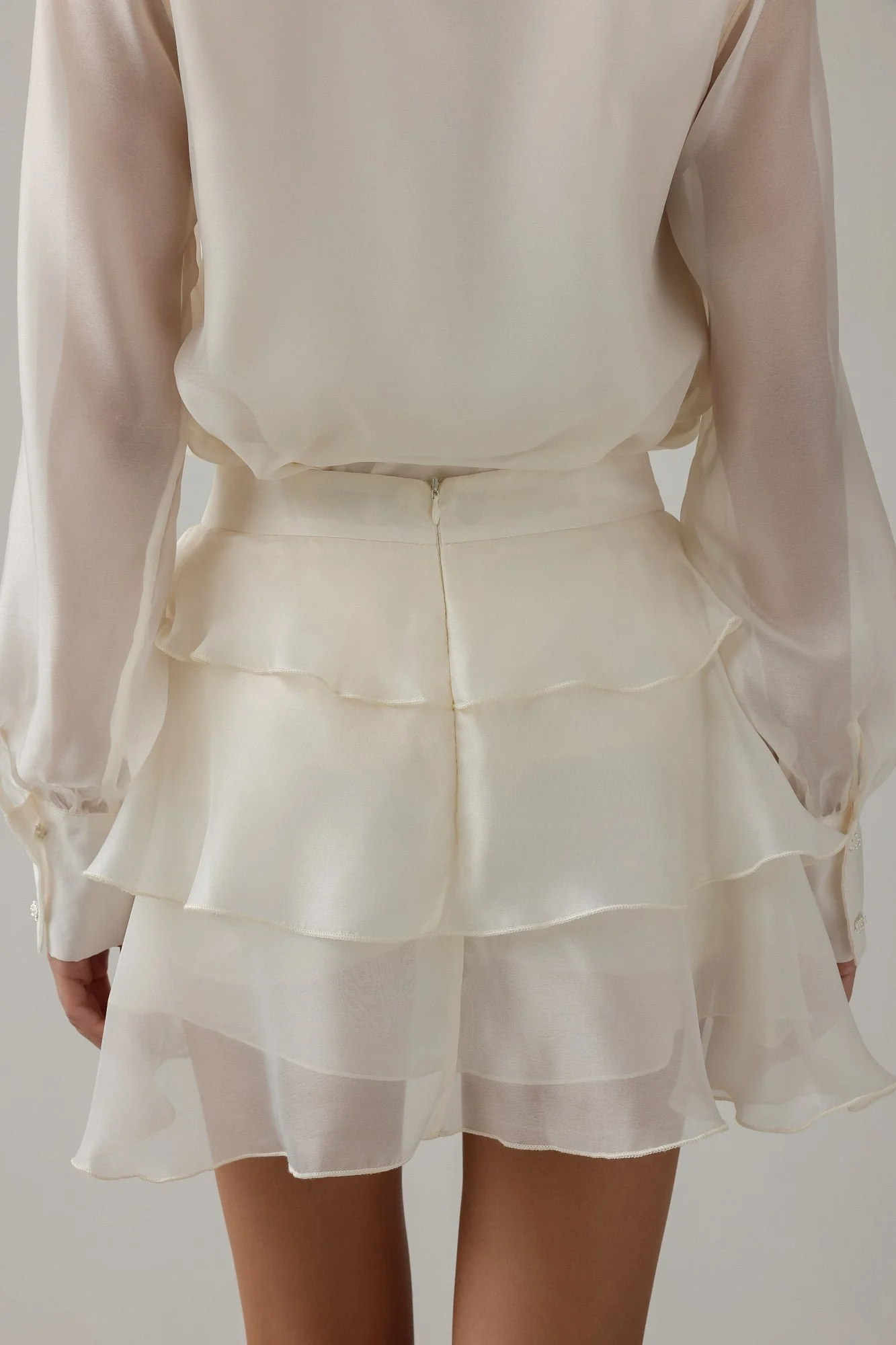 Костюм: блуза и юбка (L (46RU), сливочный). Избражение № 6