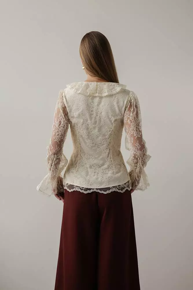 Блуза (M (44RU), светло-бежевый). Изображение № 5