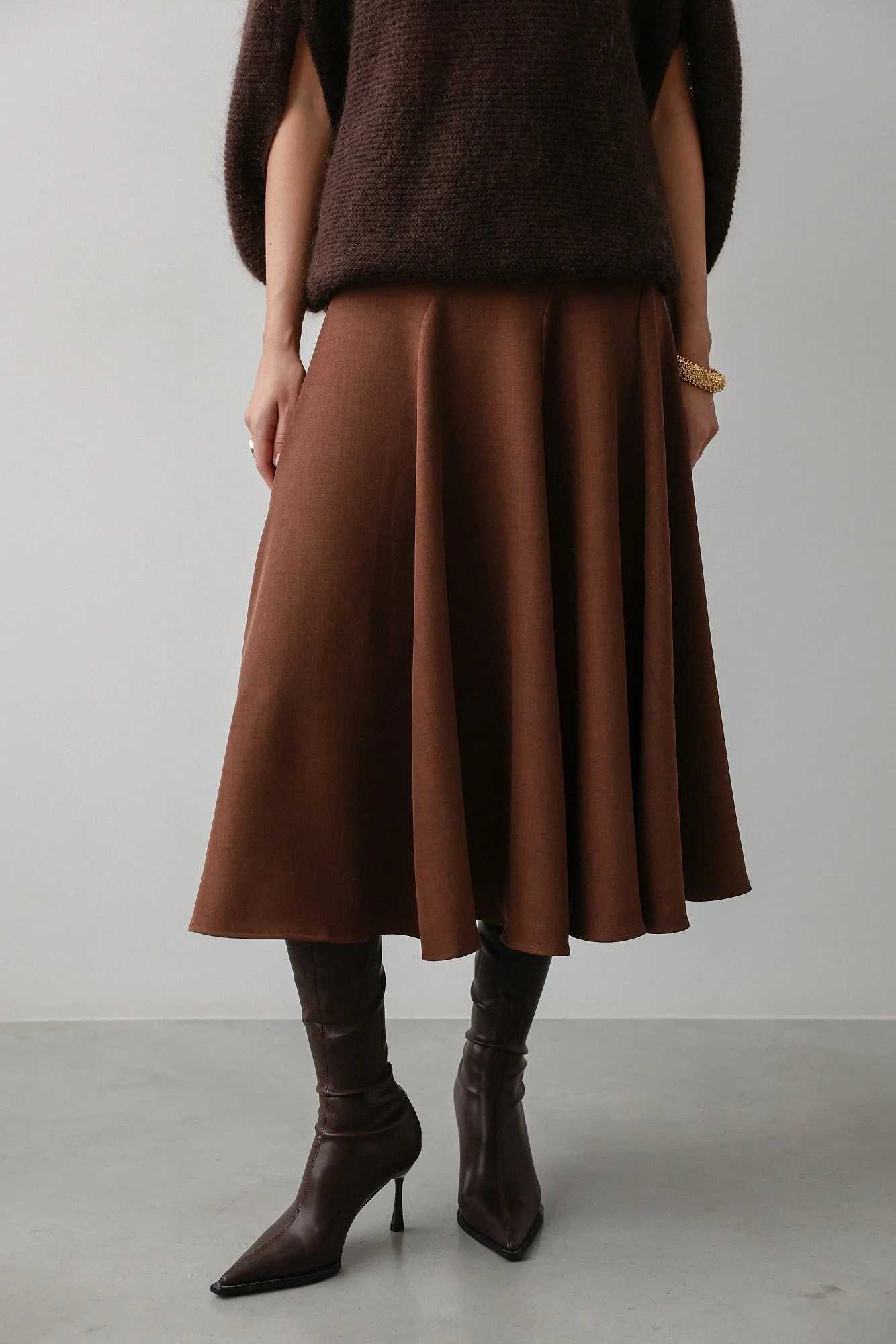 Юбка (S (42RU), коричневый). Избражение № 4