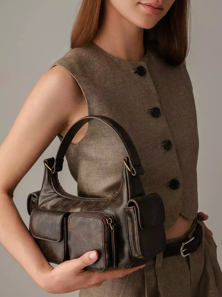 Жилет (S (42RU), коричневый). Изображение № 3