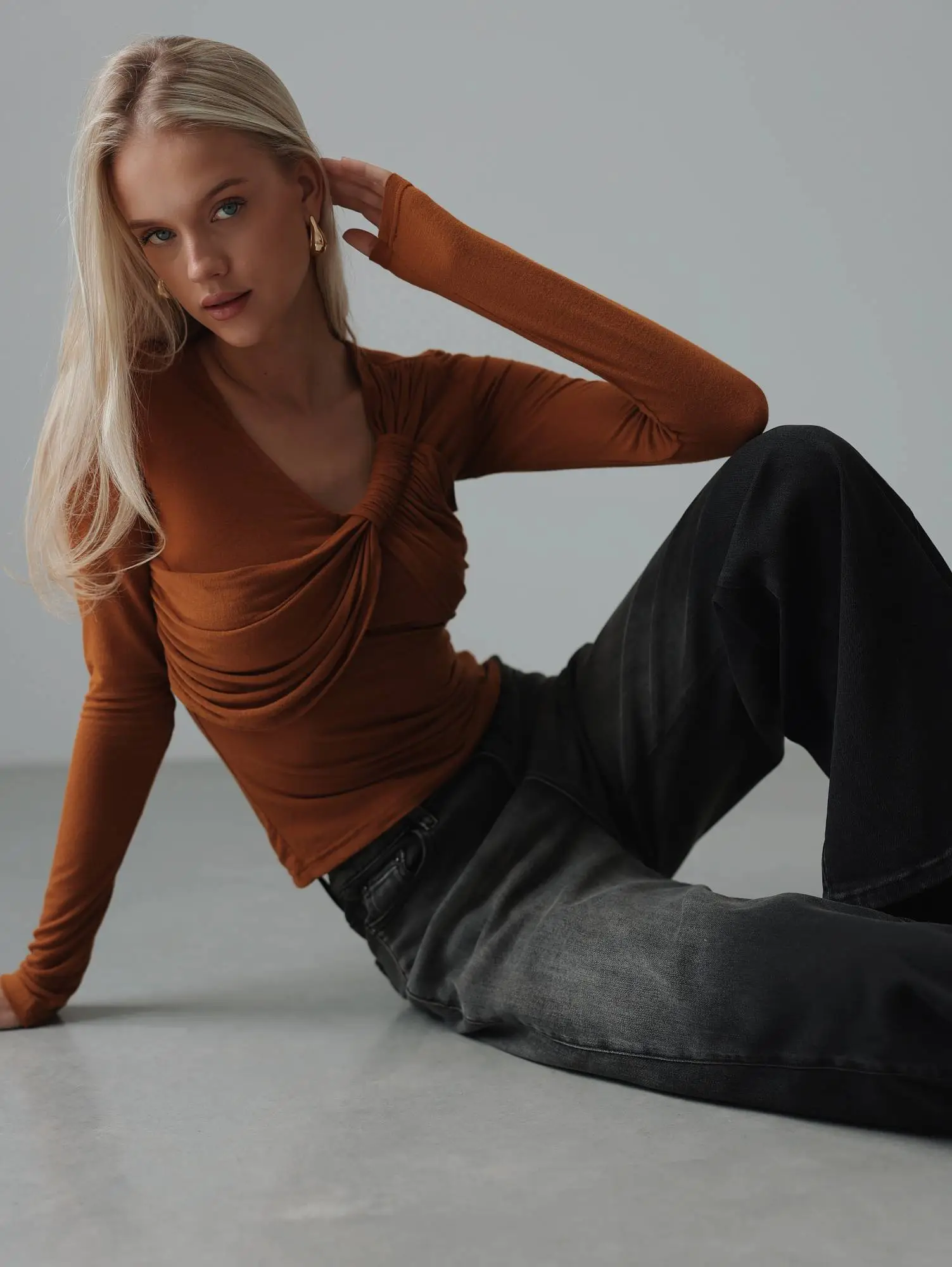 лонгслив (L (46), горчичный). Избражение № 2