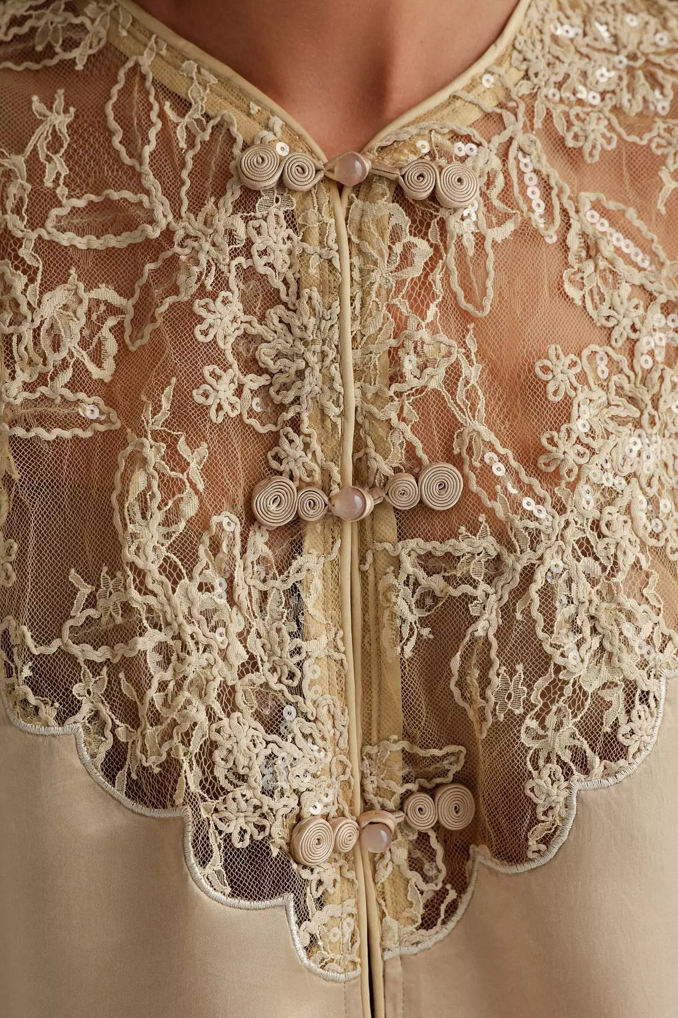 Блуза (M (44RU), золотисто-коричневый). Избражение № 3