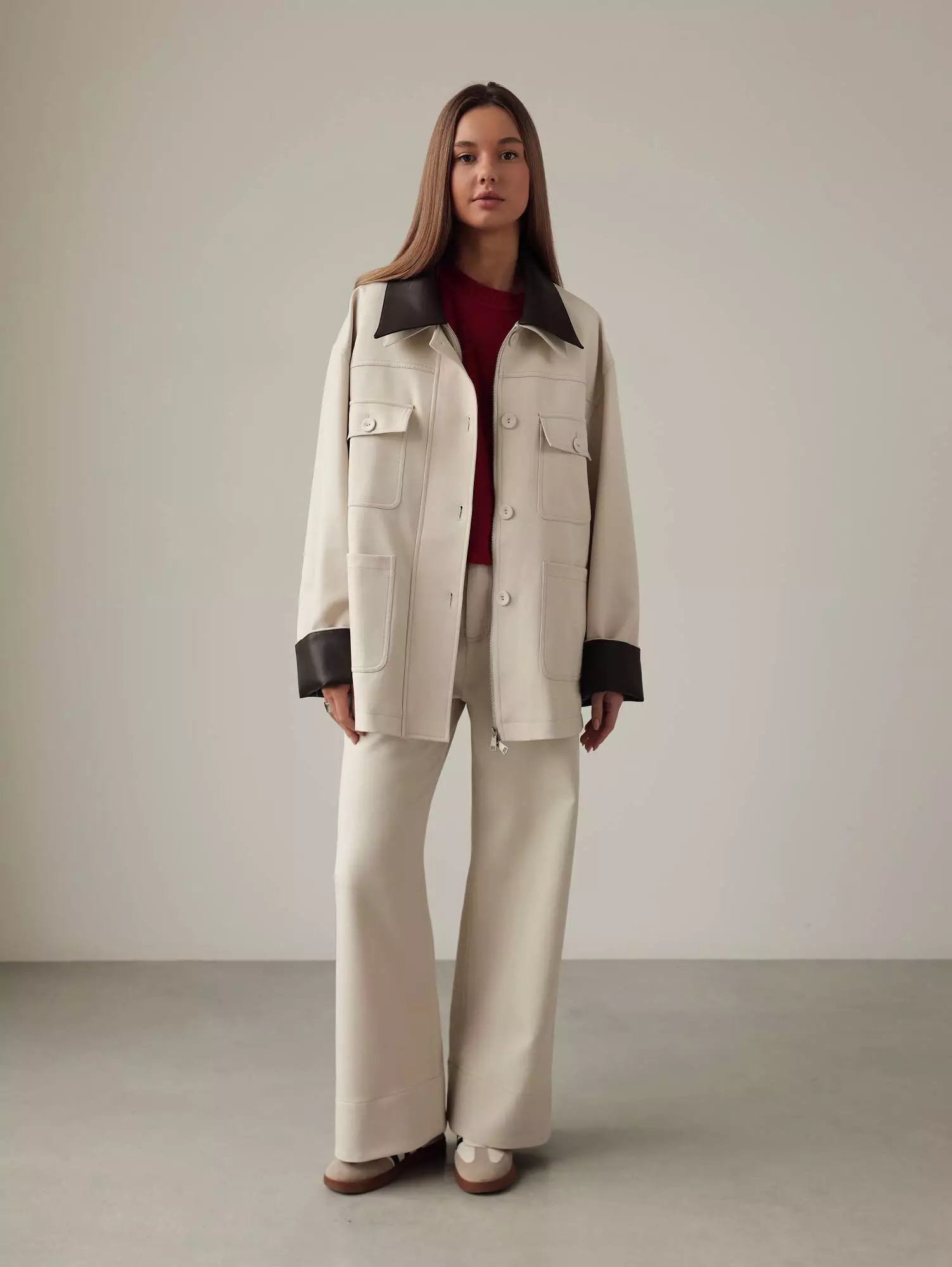 Куртка (onesize (42-46RU), бежевый). Избражение № 1