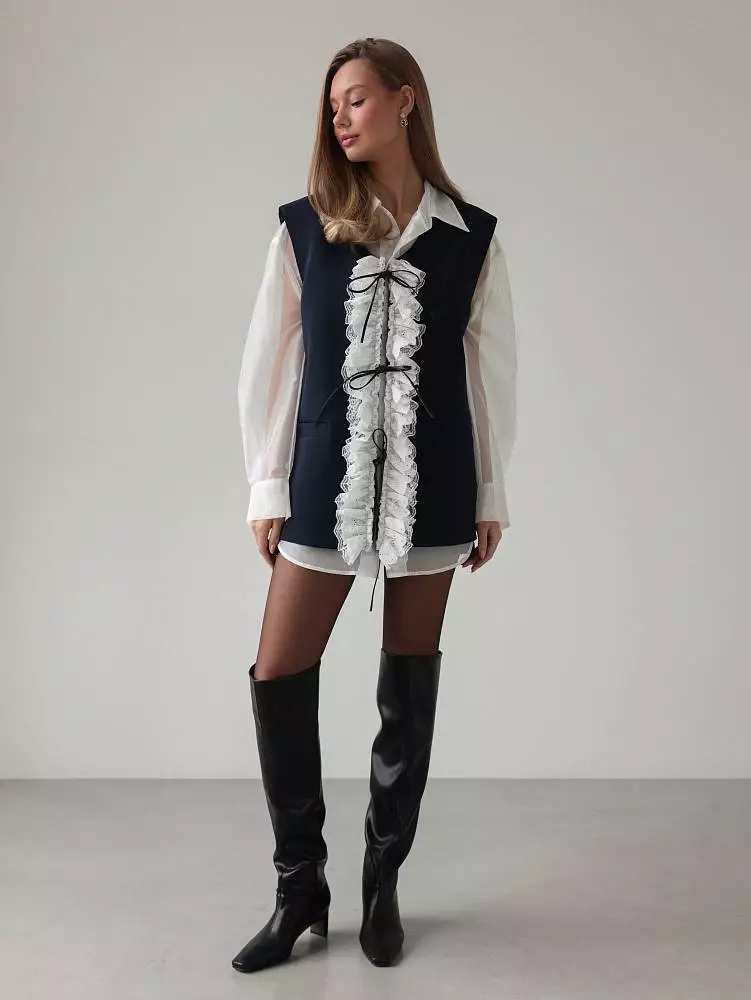 Жилет (S (42), тёмно-синий). Изображение № 2