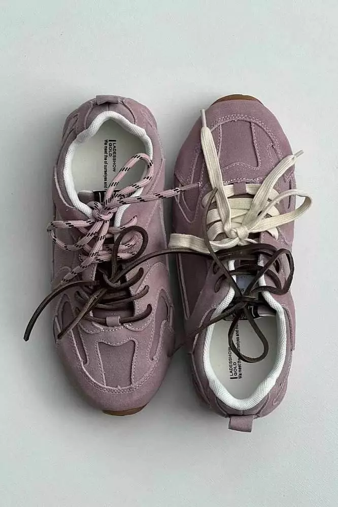 кроссовки (38, пыльно-розовый). Изображение № 1