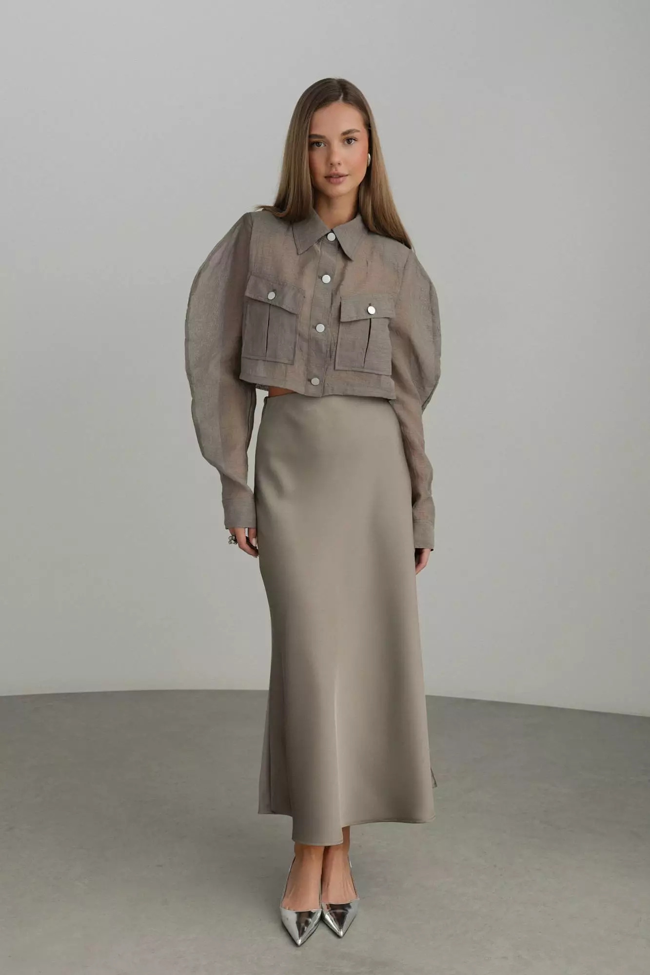 рубашка (onesize (42-46RU), серо-зеленый). Избражение № 2