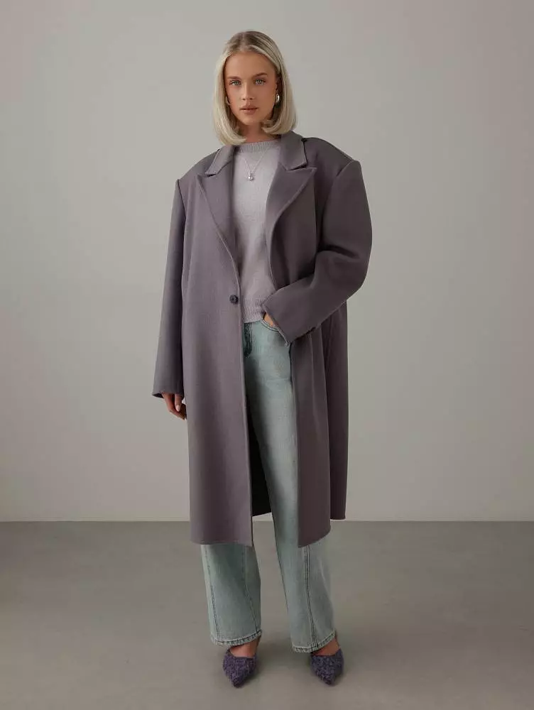 Пальто (onesize, пыльно-сиреневый). Изображение № 2