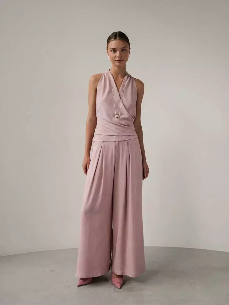 Костюм: топ и брюки (S (42RU), пыльно-розовый). Изображение № 1