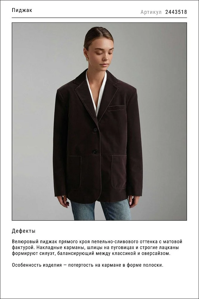Пиджак (S (42RU) пепельно-сливовый). Изображение № 1