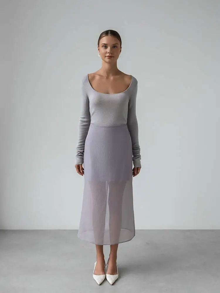 Юбка (S (42RU), пыльно-сиреневый). Изображение № 1