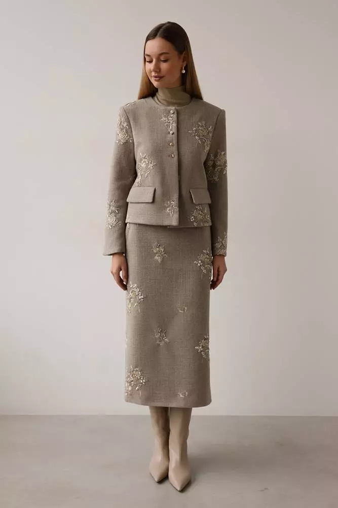 Жакет (S (42RU), бежевый). Изображение № 2