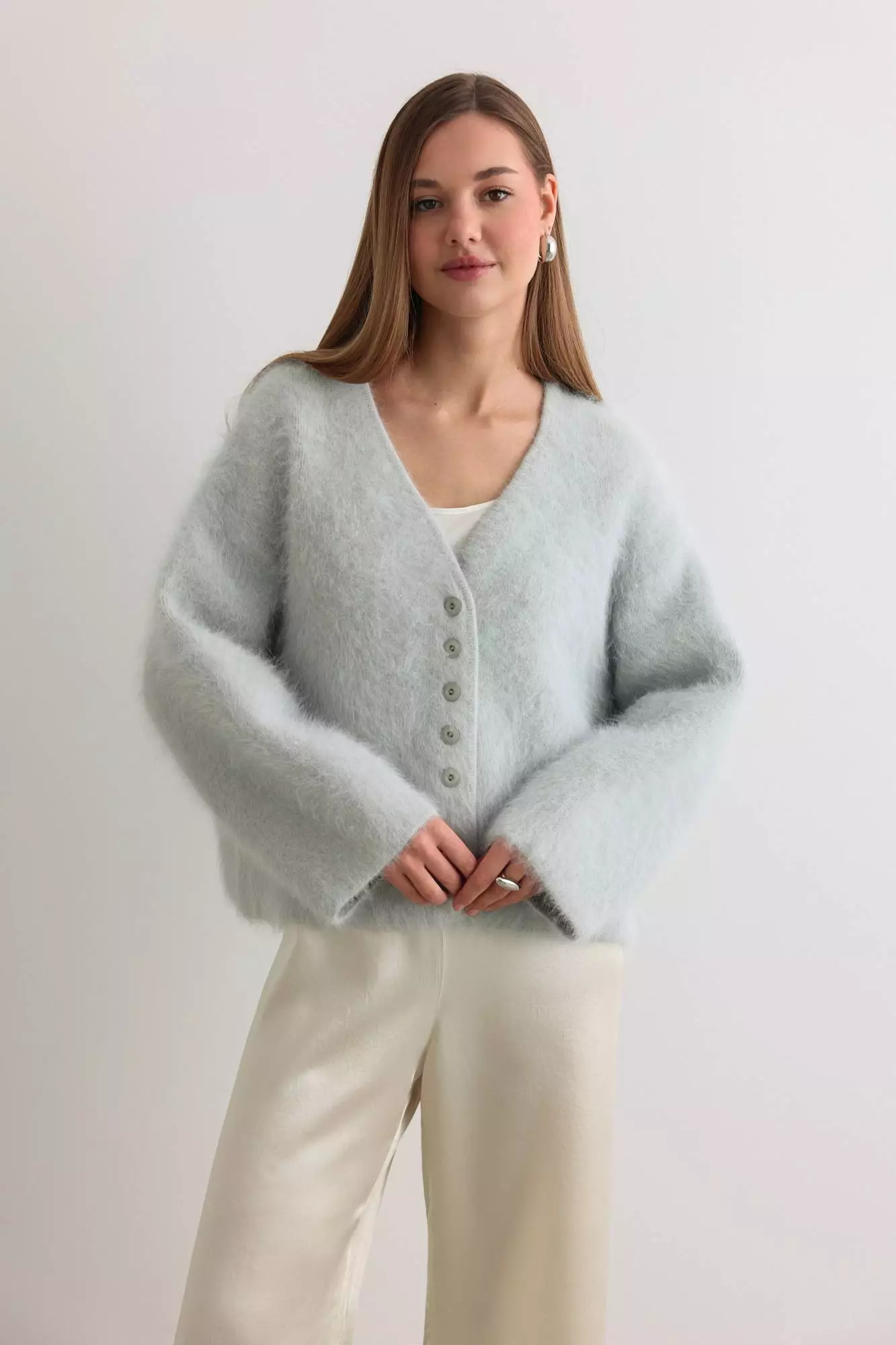 Кардиган (onesize (42-46RU), серо-голубой). Избражение № 1