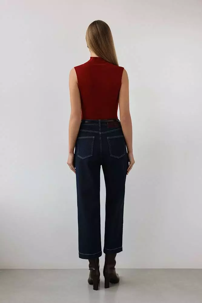 Джинсы (S (42RU), тёмно-синий). Изображение № 5