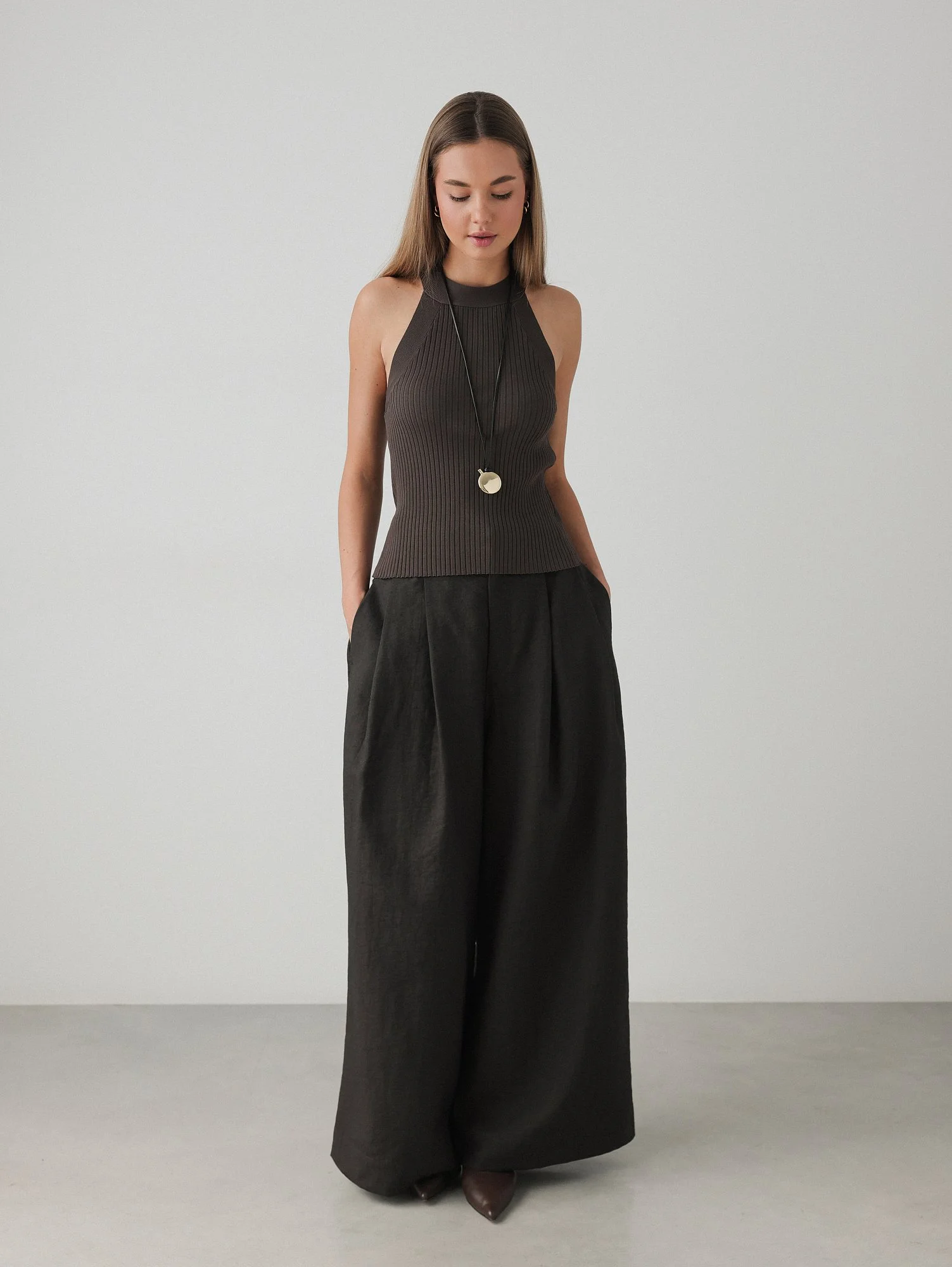 Топ (onesize (42-46RU), серо-коричневый). Избражение № 1