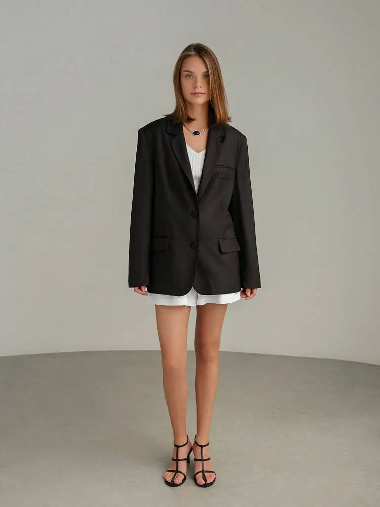 Пиджак (M (44RU), чёрный). Изображение № 2