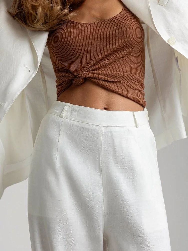 Костюм: пиджак и брюки (M (44), белый). Изображение № 4