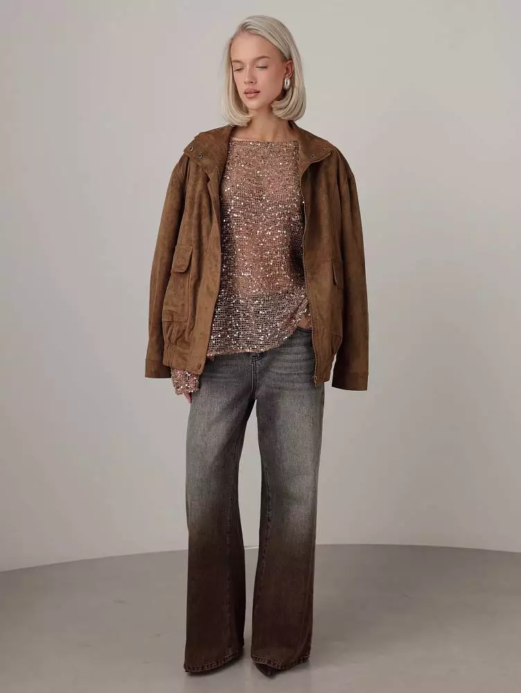 Куртка (onesize (42-46RU), коричневый). Изображение № 2