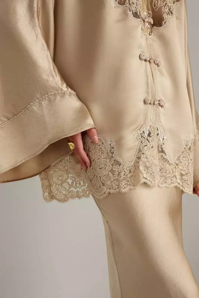 Блуза (M (44RU), золотисто-коричневый). Изображение № 4