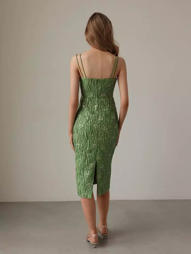 Платье (M (42RU), золотисто-зелёный). Изображение № 5