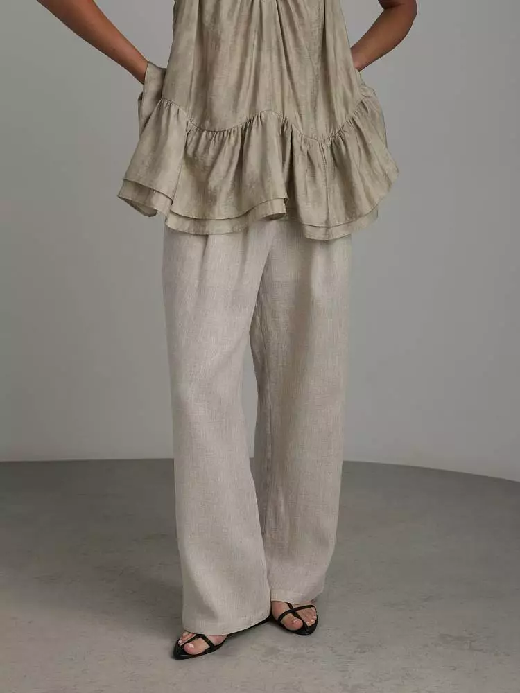 Брюки (L (46RU), льняной). Изображение № 1