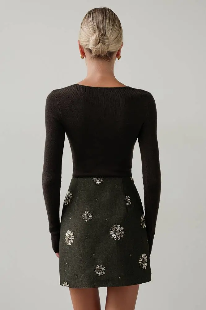 Джемпер (M (44RU), тёмно-коричневый). Изображение № 5