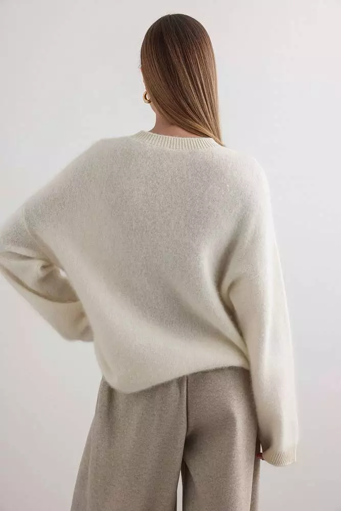 Свитер (onesize (42-46RU), молочный). Изображение № 5